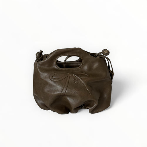 CHAUTFIFTH Mini Flower Drawstring Bag - Dark Beige