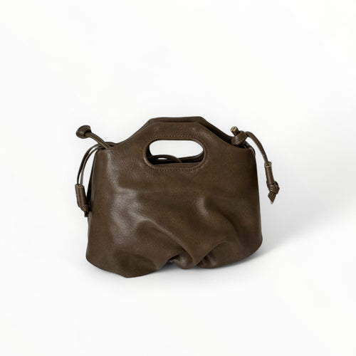 CHAUTFIFTH Mini Flower Drawstring Bag - Dark Beige